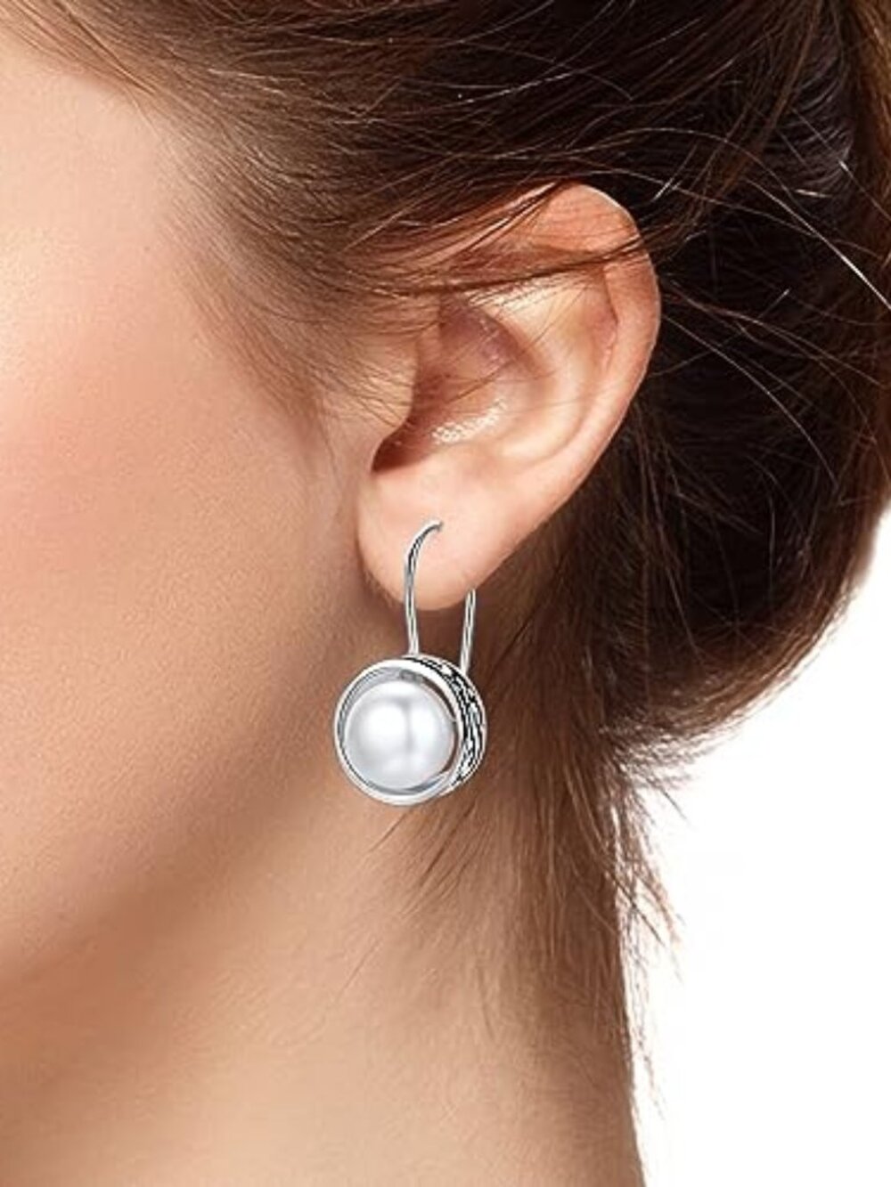 New - Sterling Silver Freshwaterโ Cultured Pearl Drop Earrings for Women